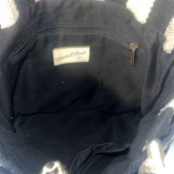 UNIVERSAL THREAD Black and Beige Striped Woven Mini Backpack - Picture 9 of 9